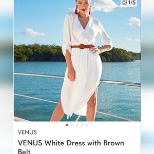 White Dress with Belt